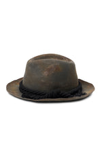 Load image into Gallery viewer, ierib × triangles hat "BURNED FEDORA" / WOOL FELT (GREIGE)