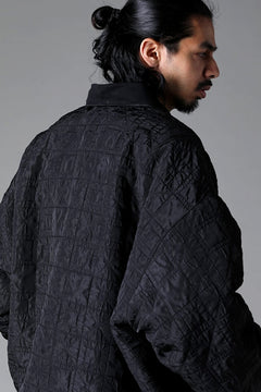 画像をギャラリービューアに読み込む, A.F ARTEFACT REVERSIBLE TEDDY BOMBER JACKET / DECORATIVE LATTICE PATTERN (BLACK)