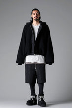 画像をギャラリービューアに読み込む, A.F ARTEFACT REVERSIBLE TEDDY BOMBER JACKET / DECORATIVE LATTICE PATTERN (BLACK)