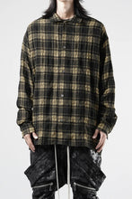 Load image into Gallery viewer, A.F ARTEFACT LOOSEY-FIT SHIRTS / PLAID PATTERNED (BLACK×YELLOW)