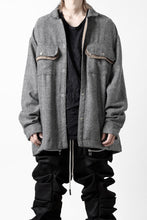 Load image into Gallery viewer, 【SAMPLE SALE】A.F ARTEFACT OVER SIZED SHIRT BLOUSON / WOOL HERRINGBONE (BLACK x WHITE)