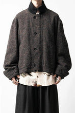 Load image into Gallery viewer, KLASICA VOLUME SLEEVE TANKERS BLOUSON / REGENERATED KEMP MIXED TWEED (MIX BROWN)