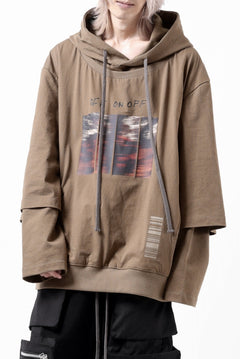 画像をギャラリービューアに読み込む, A.F ARTEFACT LAYERED TEE HOODIE (BROWN)