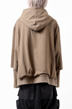 画像をギャラリービューアに読み込む, A.F ARTEFACT LAYERED TEE HOODIE (BROWN)