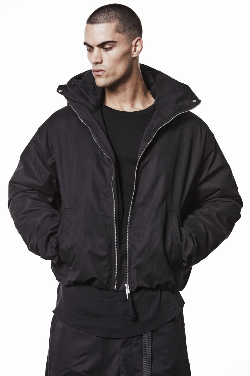 thom/krom HOODIE SHORT JACKET / WARM PADDED (BLACK)