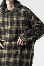 Load image into Gallery viewer, A.F ARTEFACT LOOSEY-FIT SHIRTS / PLAID PATTERNED (BLACK×YELLOW)