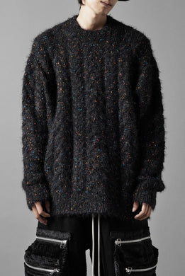 TARO HORIUCHI / th products Color Nep Mole Knit Pullover (black)