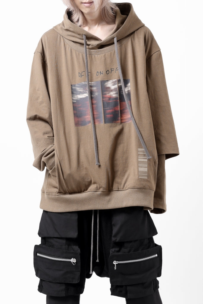 A.F ARTEFACT LAYERED TEE HOODIE (BROWN)