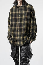 Load image into Gallery viewer, A.F ARTEFACT LOOSEY-FIT SHIRTS / PLAID PATTERNED (BLACK×YELLOW)