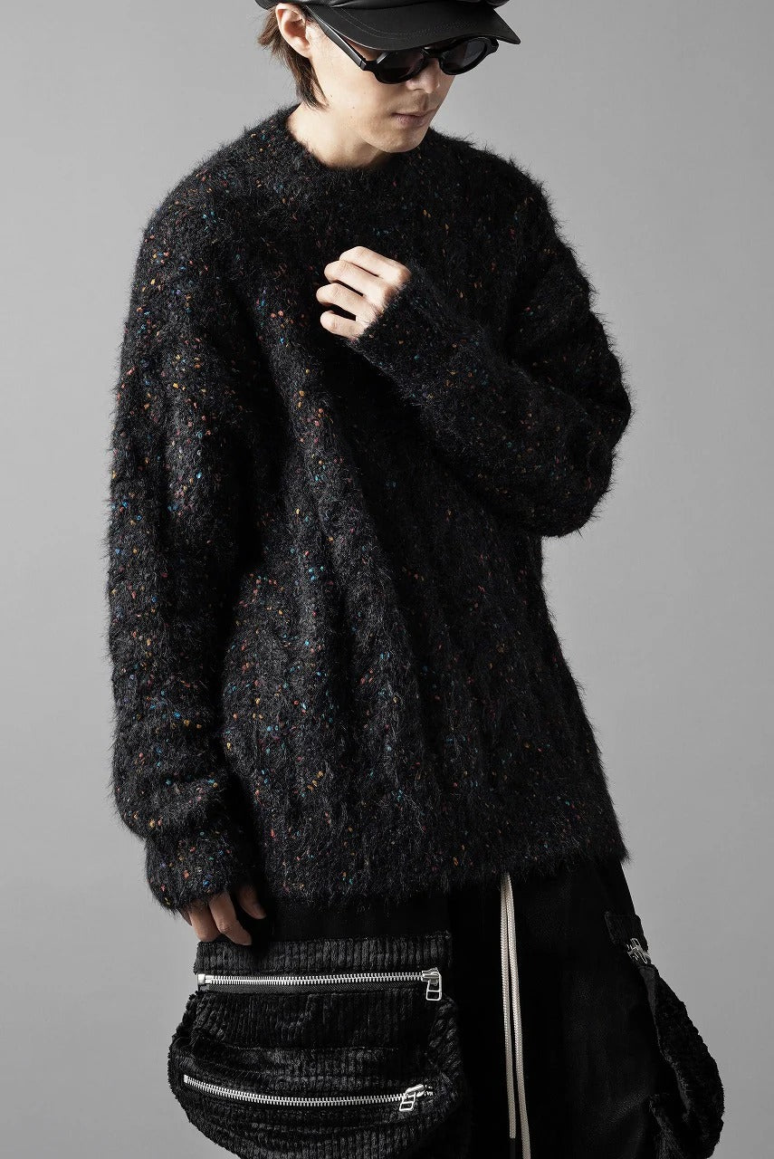 画像をギャラリービューアに読み込む, TARO HORIUCHI / th products Color Nep Mole Knit Pullover (black)