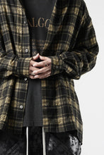 Load image into Gallery viewer, A.F ARTEFACT LOOSEY-FIT SHIRTS / PLAID PATTERNED (BLACK×YELLOW)