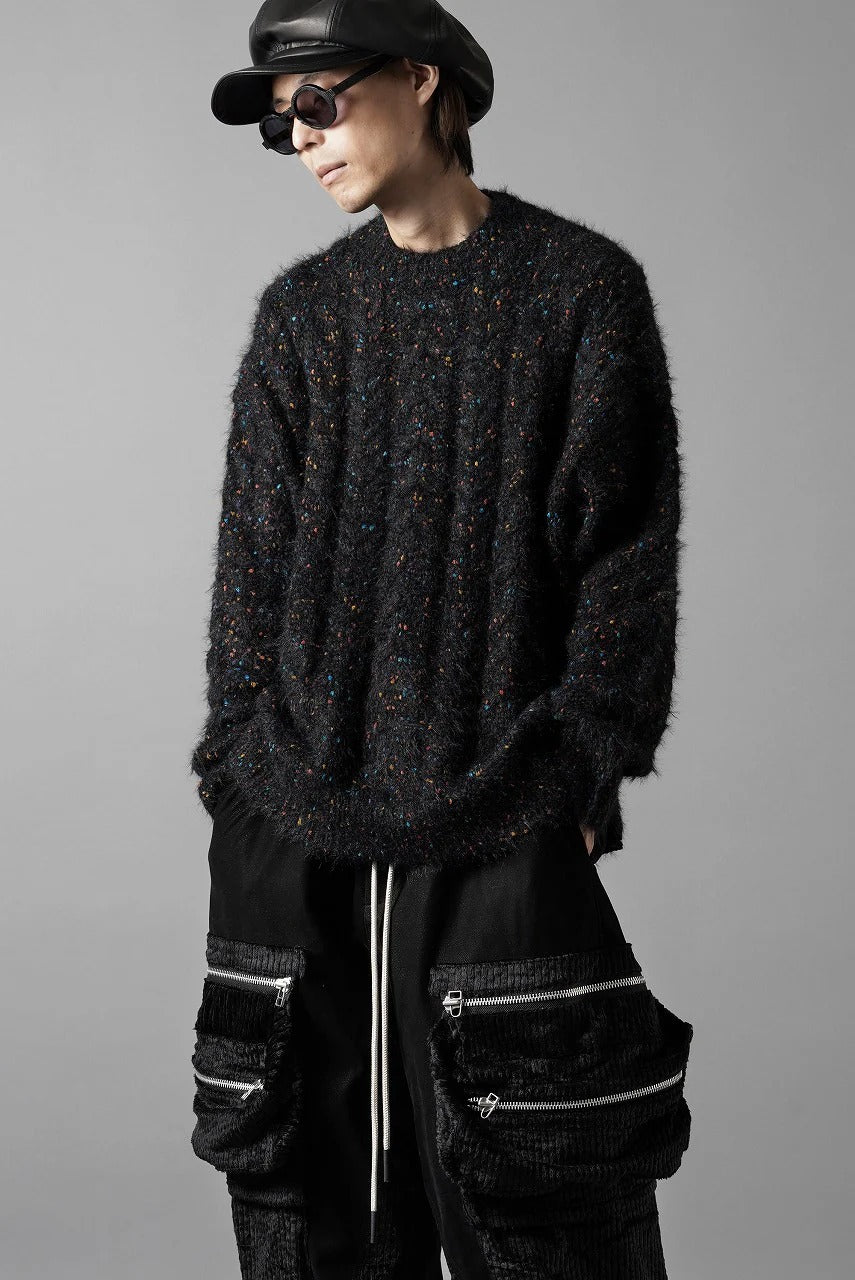 画像をギャラリービューアに読み込む, TARO HORIUCHI / th products Color Nep Mole Knit Pullover (black)