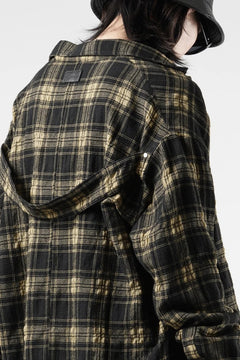 Load image into Gallery viewer, A.F ARTEFACT LOOSEY-FIT SHIRTS / PLAID PATTERNED (BLACK×YELLOW)