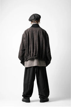 Load image into Gallery viewer, KLASICA VOLUME SLEEVE TANKERS BLOUSON / REGENERATED KEMP MIXED TWEED (MIX BROWN)
