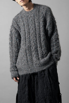 TARO HORIUCHI / th products Color Nep Mole Knit Pullover (gray)