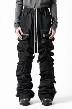 画像をギャラリービューアに読み込む, 【SAMPLE】A.F ARTEFACT MONSTER TUCK VOLUME BAGGY PANTS / LUXE-TWILL (BLACK)