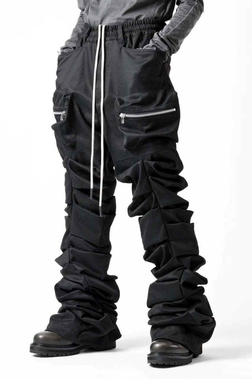 画像をギャラリービューアに読み込む, 【SAMPLE】A.F ARTEFACT MONSTER TUCK VOLUME BAGGY PANTS / LUXE-TWILL (BLACK)