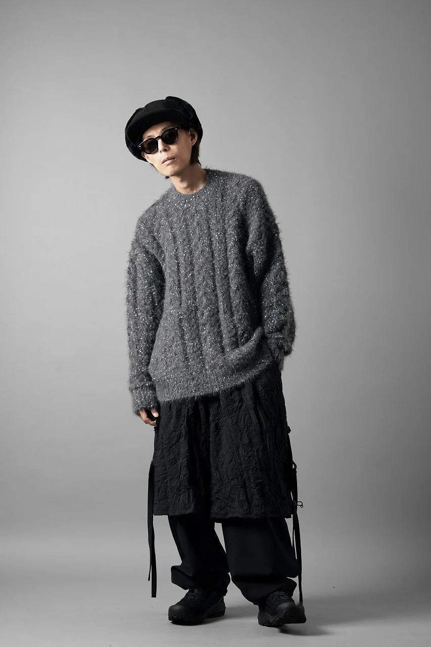 TARO HORIUCHI / th products Color Nep Mole Knit Pullover (gray)