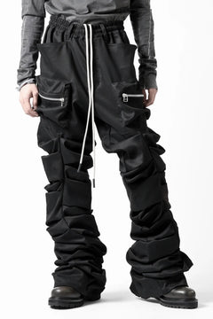 画像をギャラリービューアに読み込む, 【SAMPLE】A.F ARTEFACT MONSTER TUCK VOLUME BAGGY PANTS / LUXE-TWILL (BLACK)