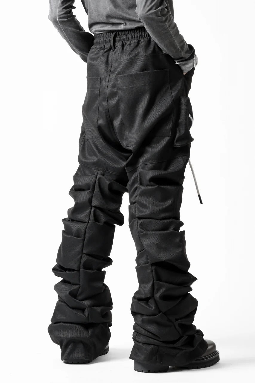 画像をギャラリービューアに読み込む, 【SAMPLE】A.F ARTEFACT MONSTER TUCK VOLUME BAGGY PANTS / LUXE-TWILL (BLACK)