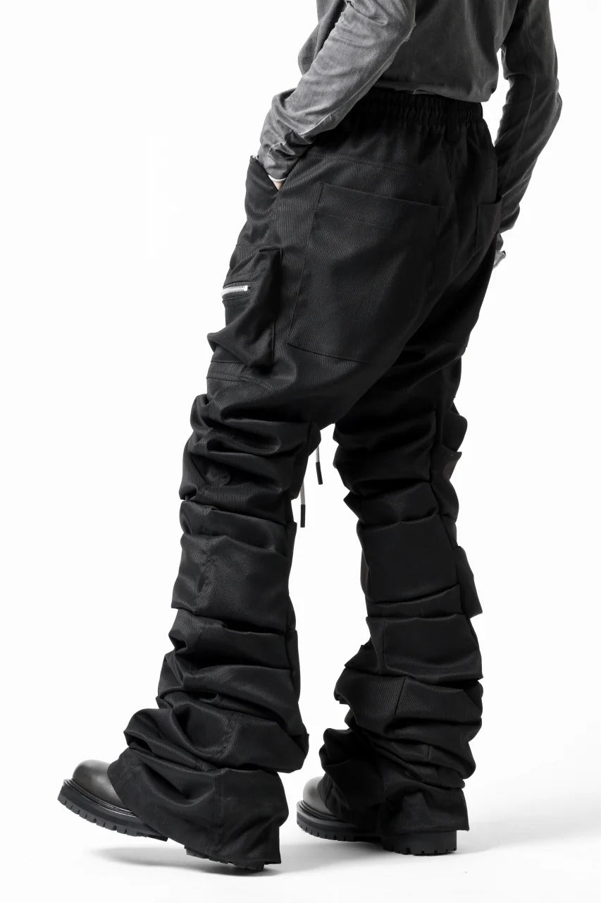 画像をギャラリービューアに読み込む, 【SAMPLE】A.F ARTEFACT MONSTER TUCK VOLUME BAGGY PANTS / LUXE-TWILL (BLACK)