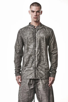 画像をギャラリービューアに読み込む, thom/krom STAND COLLAR SHIRT / DYED ORGANIC COTTON (VEGETAL BLACK)