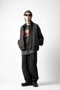 Load image into Gallery viewer, KLASICA VOLUME SLEEVE TANKERS BLOUSON / REGENERATED KEMP MIXED TWEED (MIX BROWN)