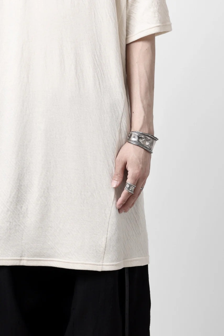 A.F ARTEFACT MULTI PANEL SLIMFIT T-SHIRT / SOFT DOUBLEFACE (IVORY)