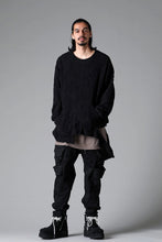 Load image into Gallery viewer, A.F ARTEFACT BELTED DETAIL JOGGER 2.0 / BRUSHED BACK COATING DENIM (BLACK)