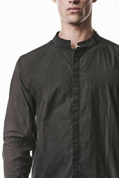 画像をギャラリービューアに読み込む, thom/krom STAND COLLAR SHIRT / ORGANIC COTTON (BLACK)