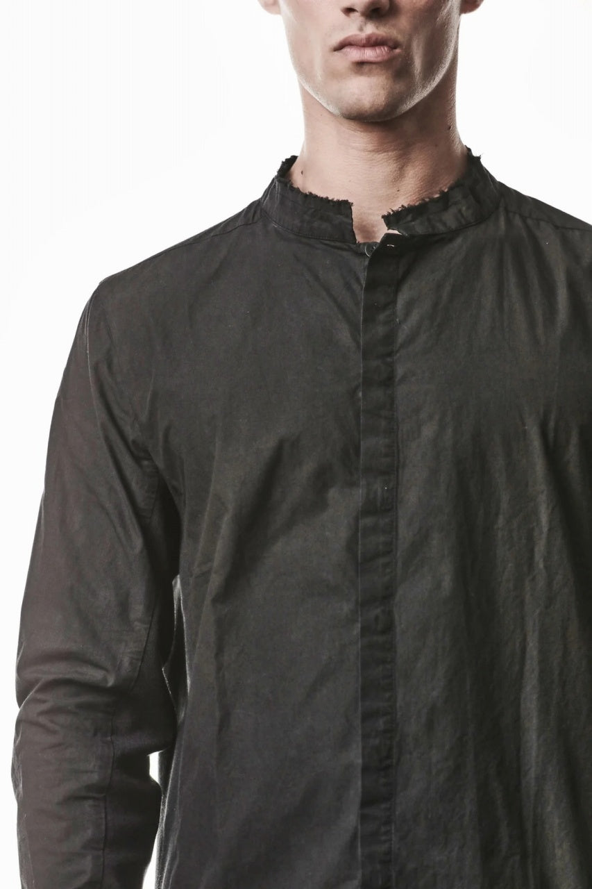 画像をギャラリービューアに読み込む, thom/krom STAND COLLAR SHIRT / ORGANIC COTTON (BLACK)