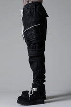 Load image into Gallery viewer, A.F ARTEFACT BELTED DETAIL JOGGER 2.0 / BRUSHED BACK COATING DENIM (BLACK)