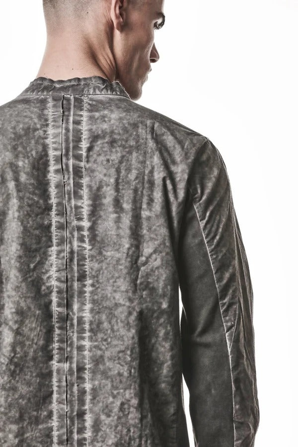 画像をギャラリービューアに読み込む, thom/krom STAND COLLAR SHIRT / DYED ORGANIC COTTON (VEGETAL BLACK)