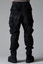 Load image into Gallery viewer, A.F ARTEFACT BELTED DETAIL JOGGER 2.0 / BRUSHED BACK COATING DENIM (BLACK)