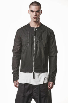 画像をギャラリービューアに読み込む, thom/krom COLLARLESS JACKET / STRETCH COTTON (BLACK)