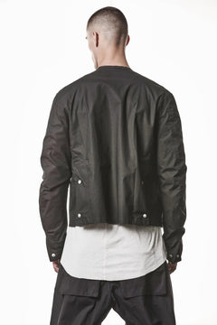 画像をギャラリービューアに読み込む, thom/krom COLLARLESS JACKET / STRETCH COTTON (BLACK)