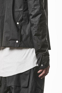 画像をギャラリービューアに読み込む, thom/krom COLLARLESS JACKET / STRETCH COTTON (BLACK)