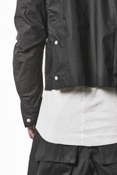画像をギャラリービューアに読み込む, thom/krom COLLARLESS JACKET / STRETCH COTTON (BLACK)