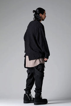 Load image into Gallery viewer, A.F ARTEFACT BELTED DETAIL JOGGER 2.0 / BRUSHED BACK COATING DENIM (BLACK)