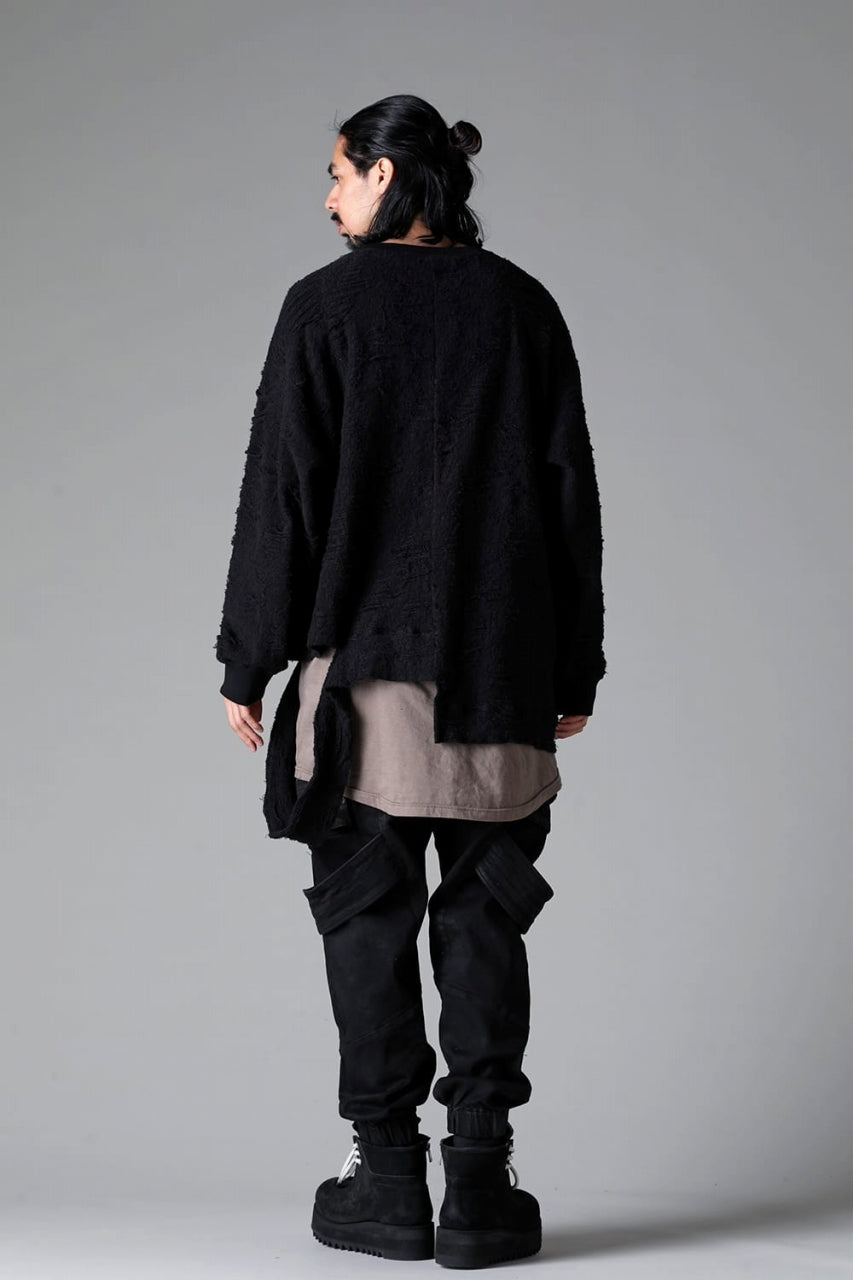 Load image into Gallery viewer, A.F ARTEFACT BELTED DETAIL JOGGER 2.0 / BRUSHED BACK COATING DENIM (BLACK)