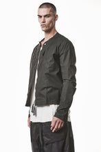 画像をギャラリービューアに読み込む, thom/krom COLLARLESS JACKET / STRETCH COTTON (BLACK)