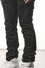 Load image into Gallery viewer, thom/krom SLIM FIT DENIM TROUSERS / SCAR STITCHED (BLACK)