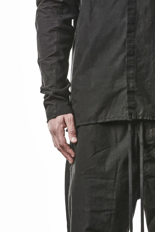 画像をギャラリービューアに読み込む, thom/krom STAND COLLAR SHIRT / ORGANIC COTTON (BLACK)