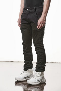 Load image into Gallery viewer, thom/krom SLIM FIT DENIM TROUSERS / SCAR STITCHED (BLACK)