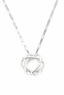 m.a+ large + globe necklace with silver chain / AD41 / AG (SILVER)