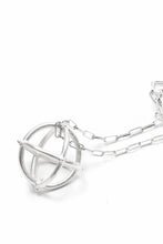 画像をギャラリービューアに読み込む, m.a+ large + globe necklace with silver chain / AD41 / AG (SILVER)