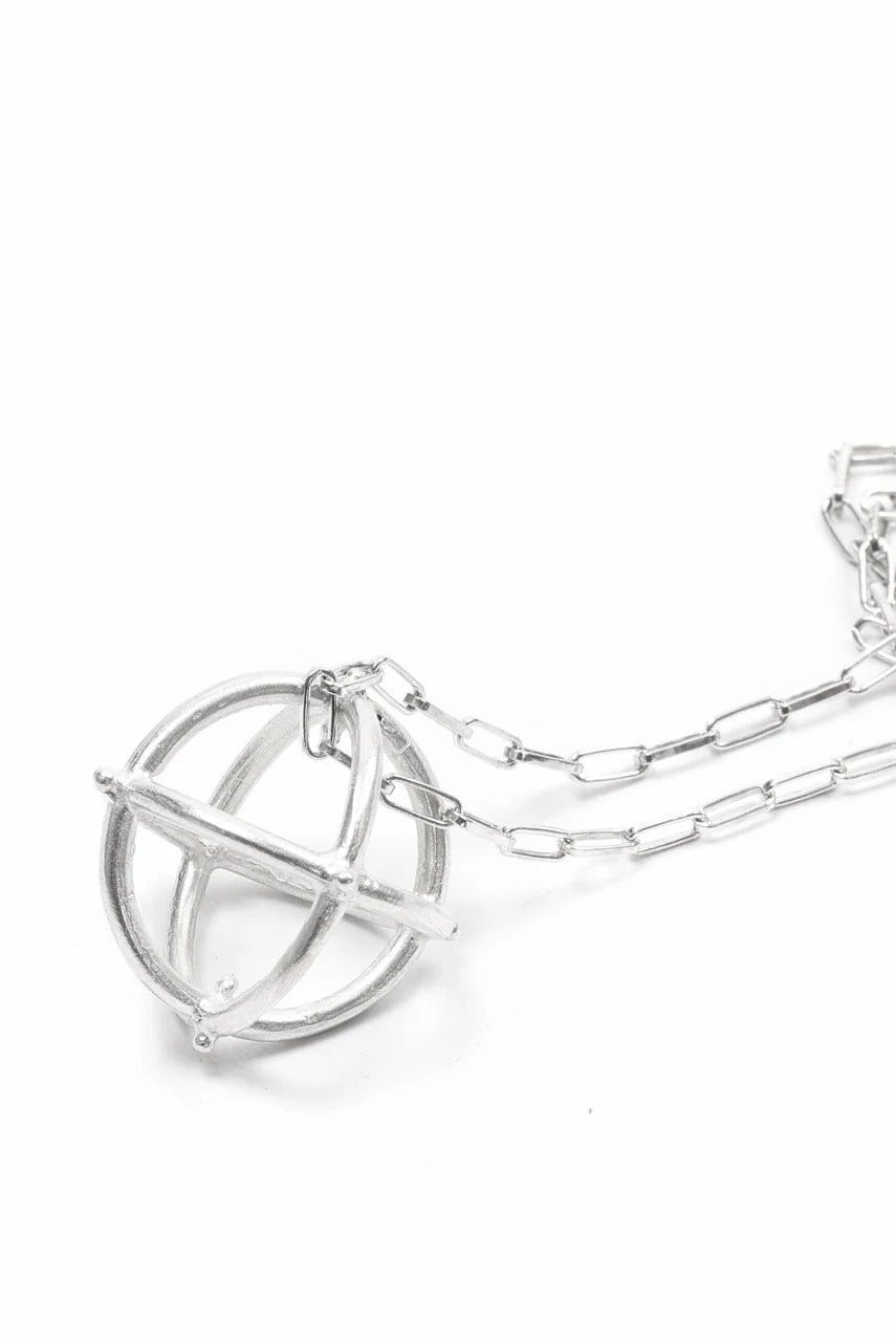 画像をギャラリービューアに読み込む, m.a+ large + globe necklace with silver chain / AD41 / AG (SILVER)