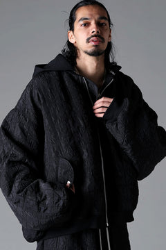 画像をギャラリービューアに読み込む, A.F ARTEFACT REVERSIBLE TEDDY BOMBER JACKET / DECORATIVE LATTICE PATTERN (BLACK)
