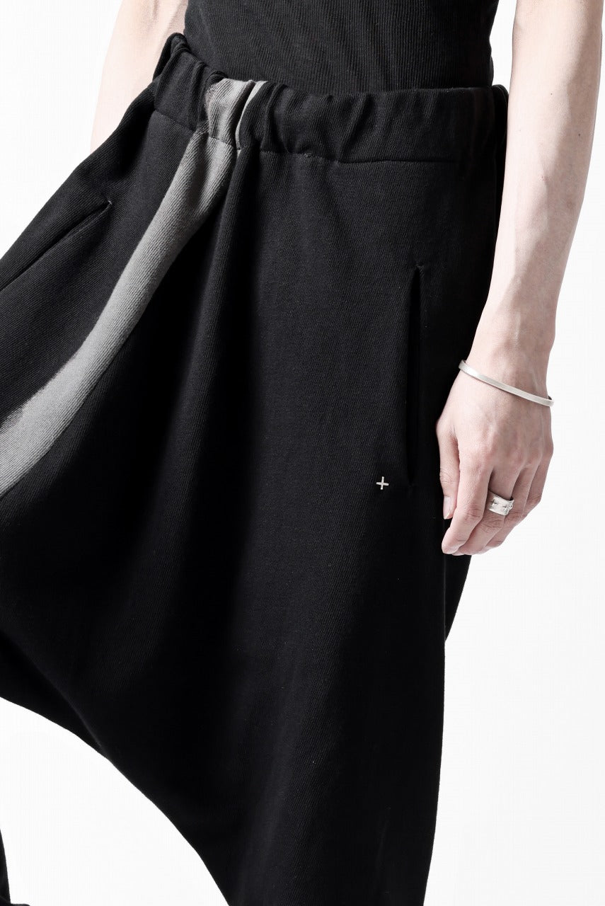 Load image into Gallery viewer, m.a+ hand painted elastic waist low crotch 2 pocket pants / P571-HP/JM4 (BLACK)