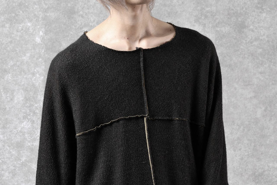 Load image into Gallery viewer, m.a+ double one piece long sleeve knit &amp; t-shirt / T211DM/VLOH/JCL1 (BLACK/WOOD BROWN)